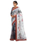 Maheshwari Linen Saree with Blouse- Teal