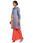 Color Block Shirt Dress- Blue