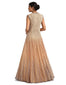 Tulle Kalidar Kurta with Churidar- Ivory Peach Grey