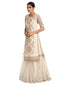 Embroidered Kurta Set with Sharara- Ivory