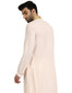 Classic Kurta Set with Embroidered Collar- Light Pink