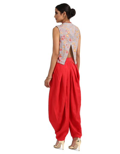 Linen Balloon Pants- Coral Pink