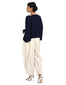 T-Shirt with Embroidered Epaulets- Navy