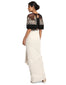 Printed Cape with Handcrafted Embroidery- Black