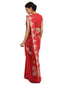 Drape Embroidered Saree- Coral Pink