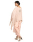 Mukaish Embroidered Cape- Peach