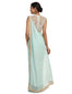 Drape Saree with Embroidered Bodysuit- Mint Green