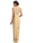 Drape Saree with Embroidered Bodysuit- Antique Beige
