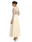 Long Kurta Set with Star Embroidered Dupatta- Ivory