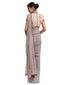 Draped Saree with Embroidered Wasitband- Grey