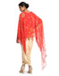 Top with Attached Drape- Coral