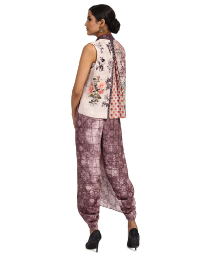 Khadi Balloon Pants- Aubergine