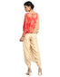 Draped T-Shirt with Bateau Neckline- Coral Pink