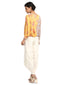 Draped T-Shirt with Bateau Neckline- Yellow