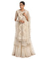 Embroidered Kurta Set with Sharara- Ivory