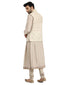 Classic Nehru Jacket with Embroidered Collar- Taupe