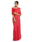 Star Embroidered Saree- Coral Pink