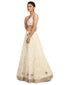 Embroidered Lehenga Saree Set- Ivory