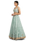 Embroidered Lehenga Saree Set- Mint Green