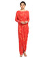Georgette Draped Dress- Coral Pink