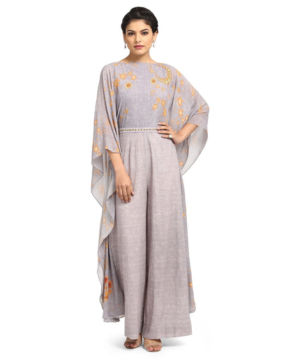Kaftan Style Jumpsuit- Grey