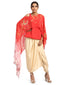 Top with Attached Drape- Coral