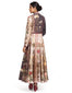 Double Breasted Anarkali with Churidar- Beige