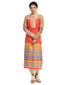 Color Block Long Tunic- Red
