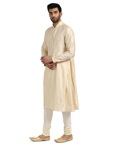 Kurta with Side Slits- Ivory