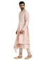 Asymmetric Kurta with Centre Drape- Light Pink