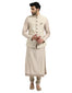 Classic Nehru Jacket with Embroidered Collar- Taupe