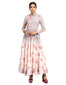 Long Dress with Shirt Detail- Grey