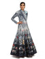 Double Breasted Anarkali with Churidar- Teal