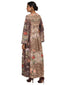 Asymmetric Kurta with Pants and a Stole- Beige