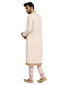 Classic Kurta Set with Embroidered Collar- Light Pink