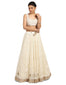 Embroidered Lehenga Saree Set- Ivory