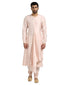 Asymmetric Kurta with Centre Drape- Light Pink