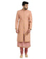 Classic Sherwani Set with Centre Front Slit- Light Pink