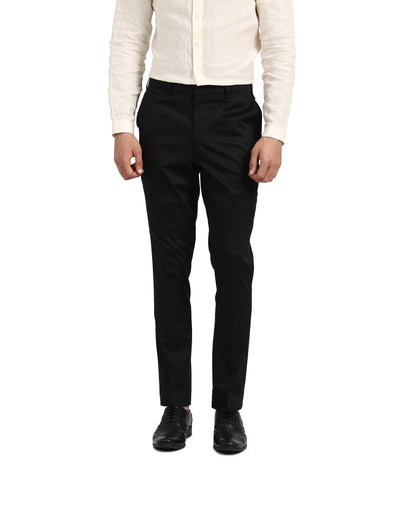Narrow Hem Trousers- Black