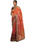 Ombre Brocade Saree- Rust to Purple