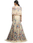 Embroidered Lace Cape- Ivory