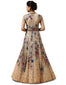 Bejeweled Anarkali Set- Ivory To Peach