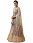 Bejeweled Anarkali Set- Ivory To Peach