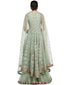 Asymmetric Kurta with Sharara and Dupatta- Aqua