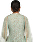 Asymmetric Kurta with Sharara and Dupatta- Aqua