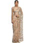 Handcrafted Saree with Blouse- Ivory