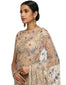 Handcrafted Saree with Blouse- Ivory