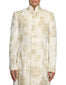 Printed Sherwani with Kurta & Trousers- Salmon