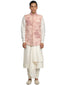 Single Button Nehru Jacket- Salmon