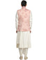 Single Button Nehru Jacket- Salmon